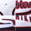 Custom White Black-Crimson Authentic Baseball Jersey
