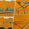 Custom Gold Green-White Authentic Baseball Jersey