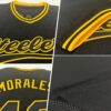 Custom Black Gold Authentic Throwback Baseball Jersey