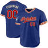 Custom Royal Red-Cream Authentic Throwback Baseball Pahokee Jersey
