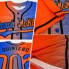 Custom Thunder Blue Orange-Black Authentic Gradient Fashion Baseball Jersey