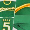 Custom Kelly Green White-Gold Authentic Throwback Baseball Jersey