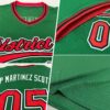 Custom Kelly Green Red-Black Authentic Throwback Baseball Jersey