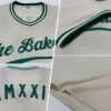 Custom Cream Kelly Green-White Authentic Throwback Baseball Jersey