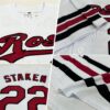 Custom White Crimson-Black Line Authentic Baseball Jersey