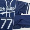 Custom Navy White Mesh Authentic Throwback Baseball Jersey