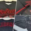 Custom Black Red 3D Skull Fashion Authentic Baseball Jersey