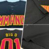 Custom Black Maroon-Gold Mesh Authentic Throwback Baseball Jersey
