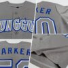 Custom Gray Gray Royal Authentic Baseball Jersey