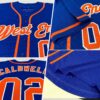 Custom Royal Orange-White Authentic Baseball Jersey