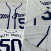 Custom White Navy Authentic Baseball Jersey