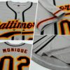 Custom Gray Black-Orange Authentic Baseball Jersey