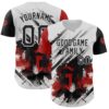Custom White Black-Red Authentic Baseball Good Game Family Community Jersey