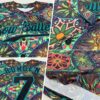 Custom Black Black-Teal 3D Pattern Design Mandalas Authentic Baseball Jersey