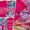 Custom 3D Pattern Design Tropical Palm Leaves Authentic Baseball Jersey