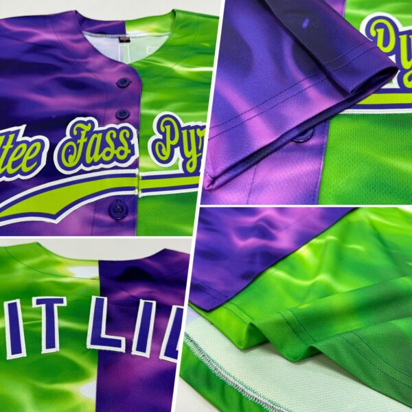 Custom 3D Pattern Design Flame Burning Red Hot Sparks BBQ Season Authentic Baseball Jersey