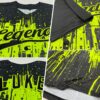 Custom Neon Green Black 3D Pattern Design Dripping Splatter Art Authentic Baseball Jersey