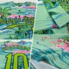 Custom Lakes Blue Neon Green-Royal 3D Pattern Design Beach Hawaii Palm Trees And Flamingo Authentic Baseball Jersey
