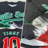 Custom Black Red-Kelly Green 3D The Abstract Wing With Mexican Flag Authentic Baseball Jersey