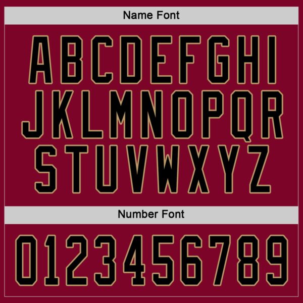 Custom Maroon Black-Old Gold Hockey Jersey