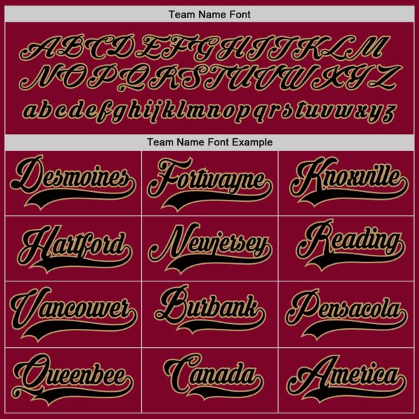 Custom Maroon Black-Old Gold Hockey Jersey