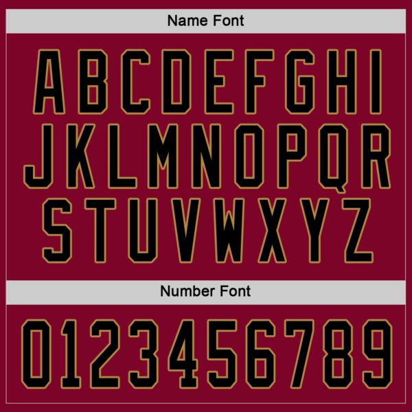 Custom Maroon Black-Old Gold Hockey Jersey