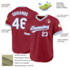 Custom Maroon White-Light Blue Authentic Throwback Baseball Jersey