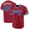Custom Maroon Royal-White Authentic Throwback Baseball Jersey