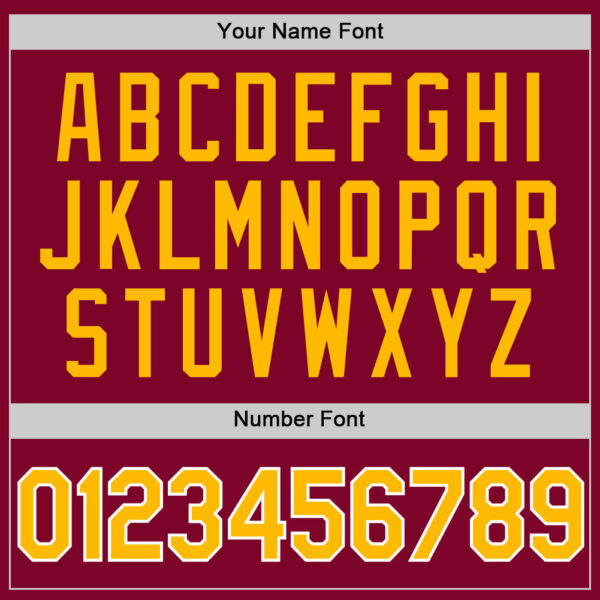 Custom Maroon Gold-White Authentic Throwback Baseball Jersey