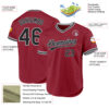 Custom Maroon Black-Gray Authentic Throwback Baseball Jersey