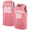 Custom Medium Pink White Authentic Basketball Jersey