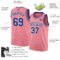 Custom Medium Pink Royal-White Authentic Basketball Jersey
