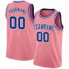 Custom Medium Pink Royal-White Authentic Basketball Jersey