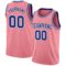 Custom Medium Pink Royal-White Authentic Basketball Jersey