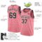 Custom Medium Pink Black-White Authentic Basketball Jersey