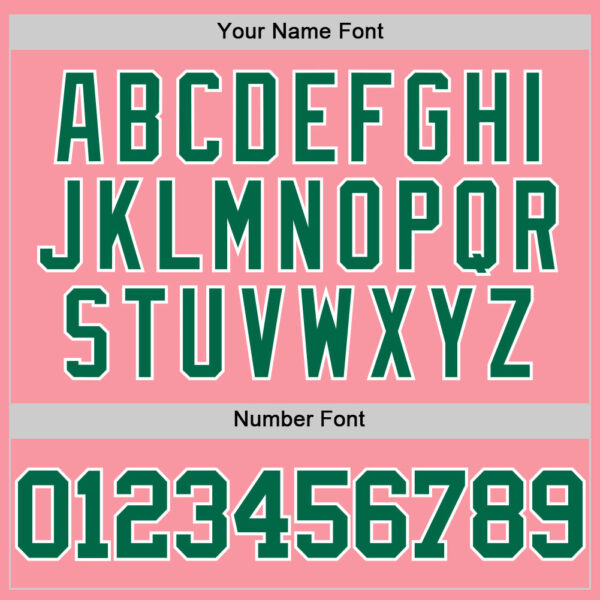 Custom Medium Pink Kelly Green-White Authentic Basketball Jersey