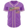 Custom Medium Purple Vintage USA Flag-Cream Authentic Baseball Jersey