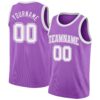 Custom Medium Purple White Authentic Basketball Jersey