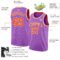 Custom Medium Purple Orange-White Authentic Basketball Jersey