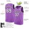 Custom Medium Purple White-Black Authentic Basketball Jersey