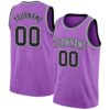Custom Medium Purple Black-Gray Authentic Basketball Jersey