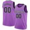 Custom Medium Purple Black-Gray Authentic Basketball Jersey