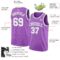 Custom Medium Purple White-Gray Authentic Basketball Jersey