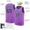 Custom Medium Purple Navy-White Authentic Basketball Jersey