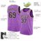 Custom Medium Purple Black-Cream Authentic Basketball Jersey