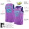 Custom Medium Purple Teal-White Authentic Basketball Jersey