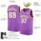 Custom Medium Purple White-Old Gold Authentic Basketball Jersey