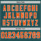 MidnightGreen0055-3 Custom Midnight Green Orange-White Mesh Authentic Throwback Football Jersey