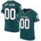 MidnightGreen0062 Custom Midnight Green Gray-Black Mesh Authentic Throwback Football Jersey