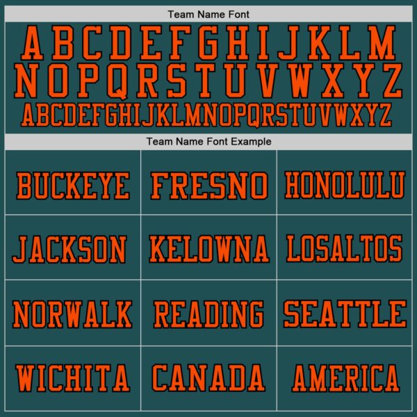 Custom Midnight Green Orange-Black Mesh Authentic Throwback Football Jersey